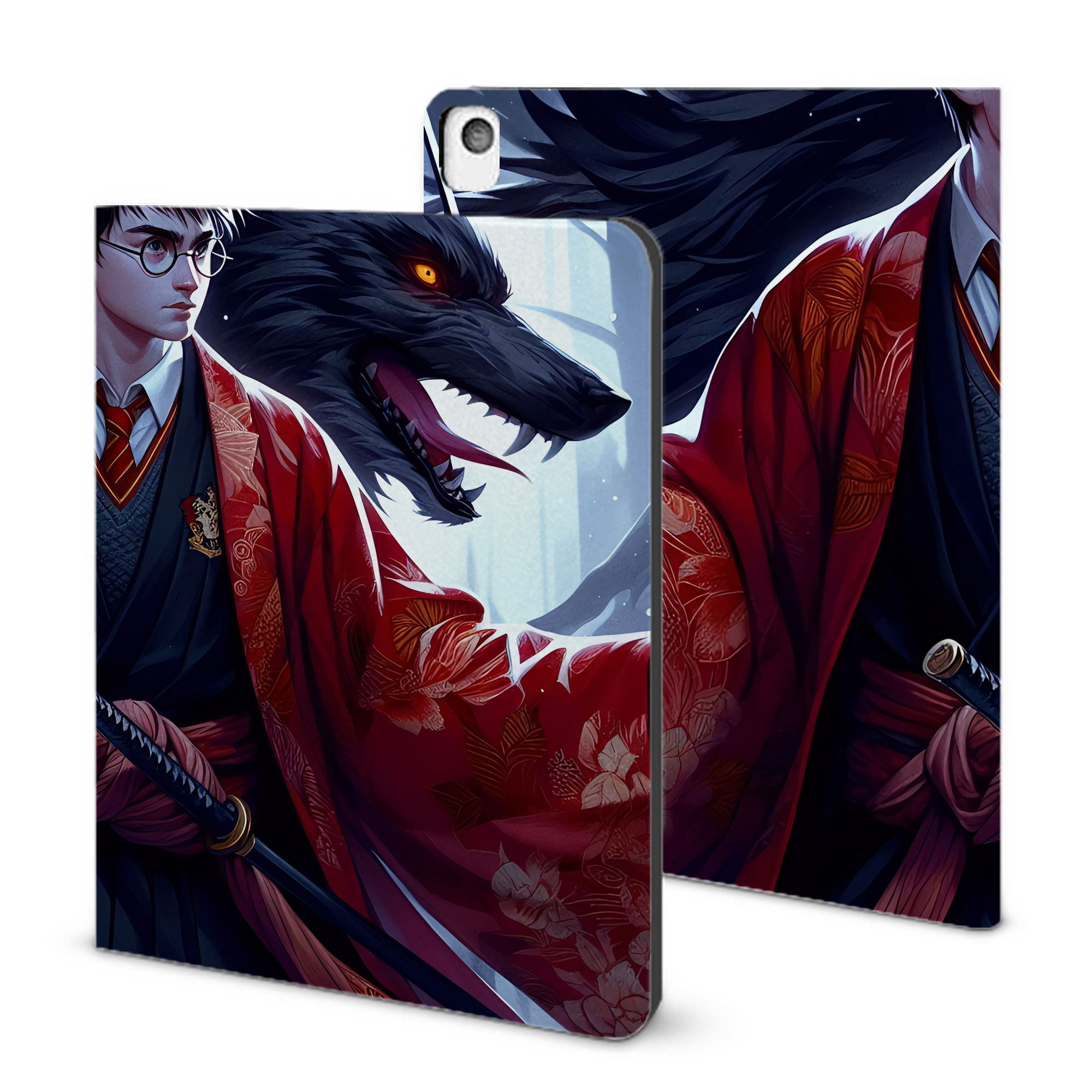 （画像用） Harry Potter ハリー・ポッターシリーズ IPadケース ペンホルダー付き ブックスタイルデザイン